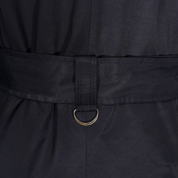 Ralph Lauren Women’s Trench Coat L Navy Blue Double Breasted Belted Cotton Blend - Picture 12 of 12